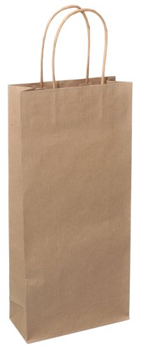 Sacs à vin en papier avec poignée en papier torsadé