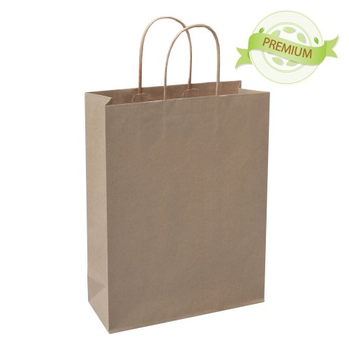 PREMIUM - sac brun papier côtelé