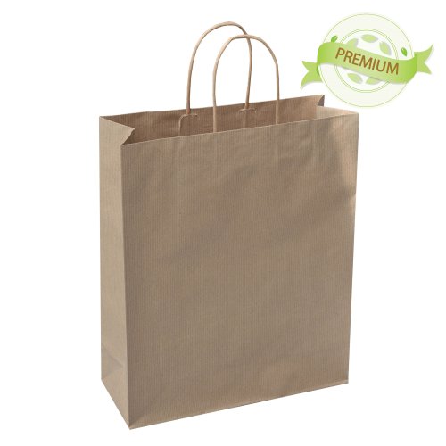 PREMIUM - sac brun papier côtelé