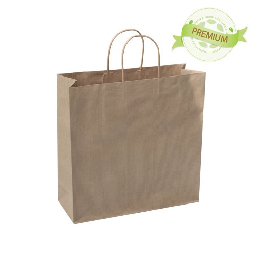 PREMIUM - sac brun papier côtelé