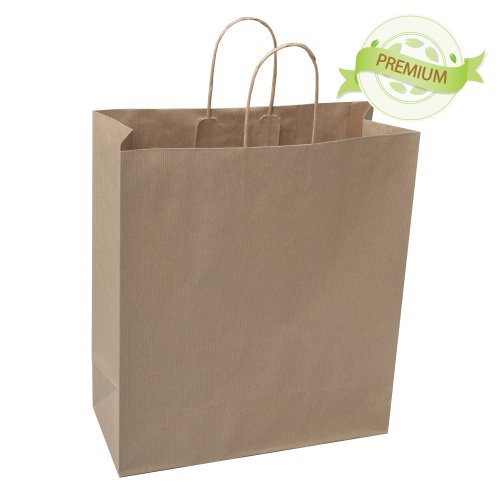 PREMIUM - sac brun papier côtelé